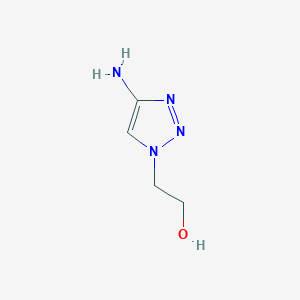 molecular formula C4H8N4O B13240208 2-(4-Amino-1H-1,2,3-triazol-1-yl)ethan-1-ol 