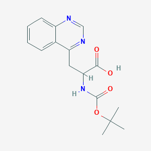 molecular formula C16H19N3O4 B13240216 2-{[(Tert-butoxy)carbonyl]amino}-3-(quinazolin-4-yl)propanoic acid 
