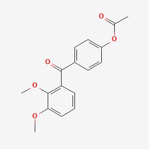 molecular formula C17H16O5 B1324022 4-Acetoxy-2',3'-dimethoxybenzophenone CAS No. 890100-17-1