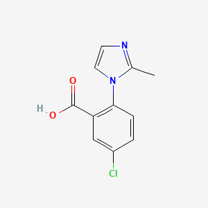 molecular formula C11H9ClN2O2 B13240221 5-chloro-2-(2-methyl-1H-imidazol-1-yl)benzoic acid 