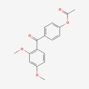 molecular formula C17H16O5 B1324023 4-Acetoxy-2',4'-dimethoxybenzophenone CAS No. 890100-19-3