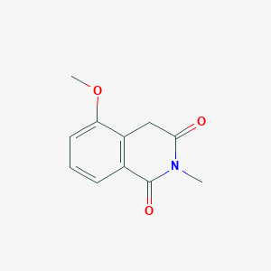 molecular formula C11H11NO3 B13240236 5-Methoxy-2-methyl-1,2,3,4-tetrahydroisoquinoline-1,3-dione 