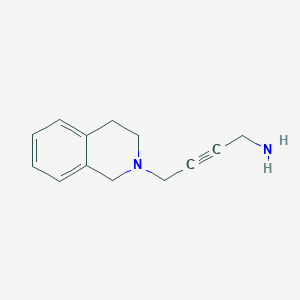 molecular formula C13H16N2 B13240247 4-(1,2,3,4-Tetrahydroisoquinolin-2-YL)but-2-YN-1-amine 