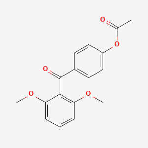 molecular formula C17H16O5 B1324025 4-Acetoxy-2',6'-dimethoxybenzophenone CAS No. 890100-23-9
