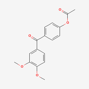 molecular formula C17H16O5 B1324026 4-Acetoxy-3',4'-dimethoxybenzophenone CAS No. 890100-25-1