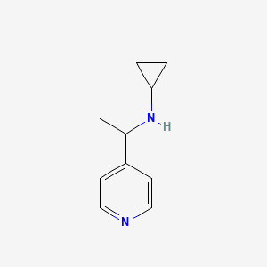 molecular formula C10H14N2 B13240278 N-[1-(pyridin-4-yl)ethyl]cyclopropanamine 