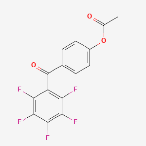 molecular formula C15H7F5O3 B1324029 4-乙酰氧基-2',3',4',5',6'-五氟苯基苯酮 CAS No. 890100-41-1