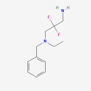 molecular formula C12H18F2N2 B13240290 (3-Amino-2,2-difluoropropyl)(benzyl)ethylamine 