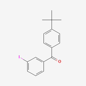 molecular formula C17H17IO B1324031 4-Tert-butyl-3'-iodobenzophenone CAS No. 951889-79-5