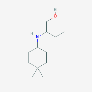 molecular formula C12H25NO B13240318 2-[(4,4-Dimethylcyclohexyl)amino]butan-1-ol 