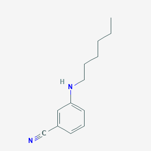 molecular formula C13H18N2 B13240329 3-(Hexylamino)benzonitrile 
