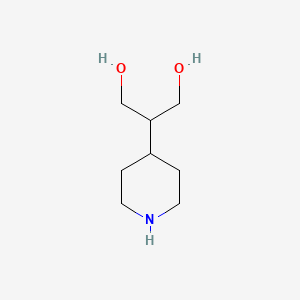 molecular formula C8H17NO2 B13240362 2-(4-Piperidinyl)-1,3-propanediol 