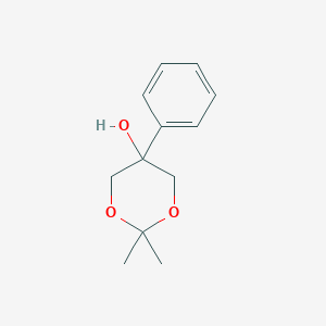 molecular formula C12H16O3 B13240381 2,2-Dimethyl-5-phenyl-1,3-dioxan-5-ol 