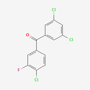 molecular formula C13H6Cl3FO B1324039 3-Fluoro-3',4,5'-trichlorobenzophenone CAS No. 951890-82-7