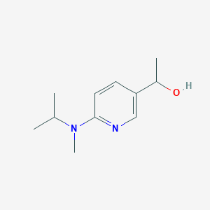 molecular formula C11H18N2O B13240395 1-(6-[Methyl(propan-2-YL)amino]pyridin-3-YL)ethan-1-OL 