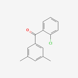 molecular formula C15H13ClO B1324041 2-Chloro-3',5'-dimethylbenzophenone CAS No. 951884-29-0