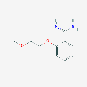 molecular formula C10H14N2O2 B13240440 2-(2-Methoxyethoxy)benzene-1-carboximidamide 