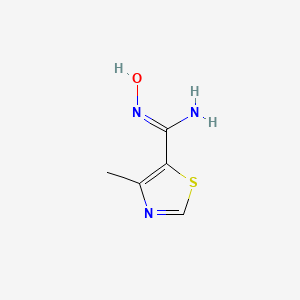 molecular formula C5H7N3OS B13240444 N'-Hydroxy-4-methyl-1,3-thiazole-5-carboximidamide 