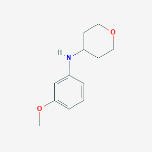molecular formula C12H17NO2 B13240448 N-(3-methoxyphenyl)oxan-4-amine 