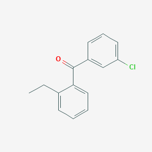 molecular formula C15H13ClO B1324046 3-Chloro-2'-ethylbenzophenone CAS No. 951884-74-5