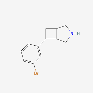 molecular formula C12H14BrN B13240463 6-(3-Bromophenyl)-3-azabicyclo[3.2.0]heptane 