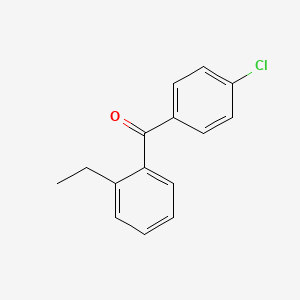 molecular formula C15H13ClO B1324047 4-Chloro-2'-ethylbenzophenone CAS No. 951884-76-7