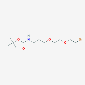 molecular formula C12H24BrNO4 B13240478 tert-Butyl N-{3-[2-(2-bromoethoxy)ethoxy]propyl}carbamate 