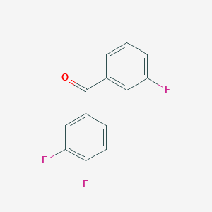 molecular formula C13H7F3O B1324053 3,3',4-三氟苯甲酮 CAS No. 951885-75-9