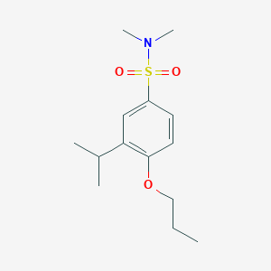 molecular formula C14H23NO3S B13240566 N,N-Dimethyl-3-(propan-2-yl)-4-propoxybenzene-1-sulfonamide 