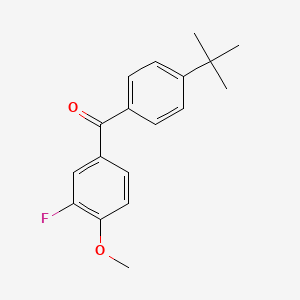 molecular formula C18H19FO2 B1324057 4-Tert-butyl-3'-fluoro-4'-methoxybenzophenone CAS No. 951886-09-2