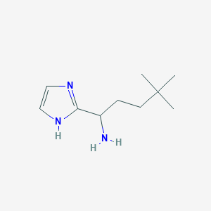 molecular formula C10H19N3 B13240580 1-(1H-Imidazol-2-yl)-4,4-dimethylpentan-1-amine 