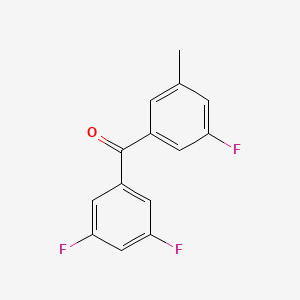 molecular formula C14H9F3O B1324063 3,3',5-Trifluoro-5'-methylbenzophenone CAS No. 951886-95-6