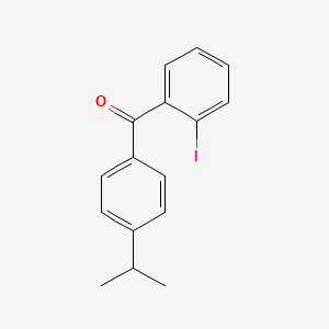 molecular formula C16H15IO B1324067 2-Iodo-4'-isopropylbenzophenone CAS No. 951886-98-9