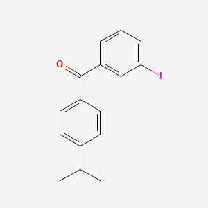 molecular formula C16H15IO B1324068 3-Iodo-4'-isopropylbenzophenone CAS No. 951887-02-8