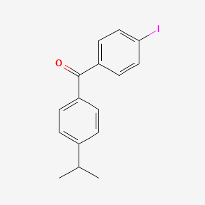 molecular formula C16H15IO B1324069 4-Iodo-4'-isopropylbenzophenone CAS No. 951887-06-2