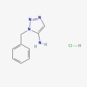 molecular formula C9H11ClN4 B13240718 1-benzyl-1H-1,2,3-triazol-5-amine hydrochloride 