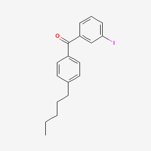 molecular formula C18H19IO B1324076 3-Iodo-4'-n-pentylbenzophenone CAS No. 951887-54-0