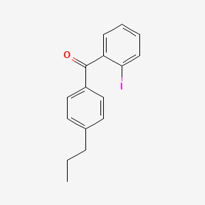 molecular formula C16H15IO B1324078 2-Iodo-4'-n-propylbenzophenone CAS No. 64358-26-5