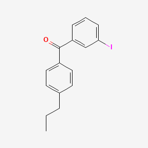 molecular formula C16H15IO B1324079 3-Iodo-4'-n-propylbenzophenone CAS No. 951887-81-3