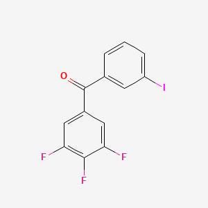 molecular formula C13H6F3IO B1324082 3-Iodo-3',4',5'-trifluorobenzophenone CAS No. 951888-48-5