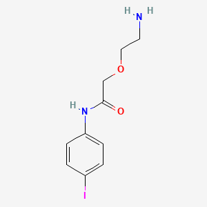 molecular formula C10H13IN2O2 B13240849 2-(2-Aminoethoxy)-N-(4-iodophenyl)acetamide 