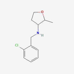 molecular formula C12H16ClNO B13240909 N-[(2-Chlorophenyl)methyl]-2-methyloxolan-3-amine 