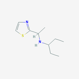 molecular formula C10H18N2S B13240926 (Pentan-3-yl)[1-(1,3-thiazol-2-yl)ethyl]amine 