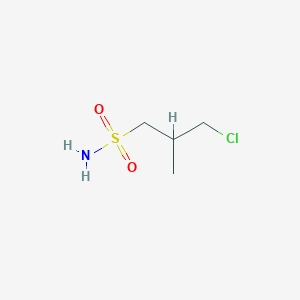 molecular formula C4H10ClNO2S B13240962 3-Chloro-2-methylpropane-1-sulfonamide 