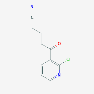 molecular formula C10H9ClN2O B1324097 5-(2-Chloro-3-pyridyl)-5-oxovaleronitrile CAS No. 890100-76-2