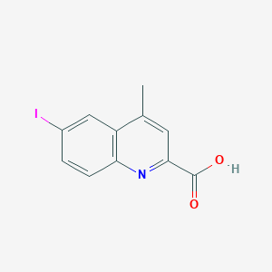 molecular formula C11H8INO2 B13240986 6-Iodo-4-methylquinoline-2-carboxylic acid 