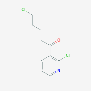 molecular formula C10H11Cl2NO B1324099 2-Chloro-3-(5-chlorovaleryl)pyridine CAS No. 914203-36-4