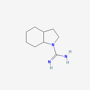 molecular formula C9H17N3 B13240990 octahydro-1H-indole-1-carboximidamide 