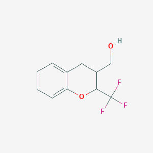 molecular formula C11H11F3O2 B13241059 [2-(trifluoromethyl)-3,4-dihydro-2H-1-benzopyran-3-yl]methanol 
