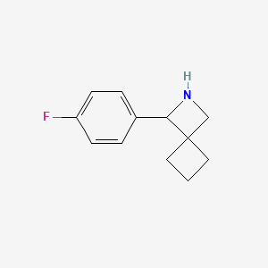 molecular formula C12H14FN B13241072 1-(4-Fluorophenyl)-2-azaspiro[3.3]heptane 
